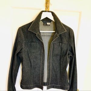 FRENCH CONNECTION CROPPED DENIM JEAN JACKET